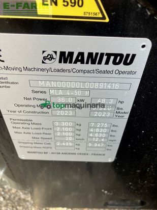 Minicargadora - Manitou - mla 4-50h knicklader