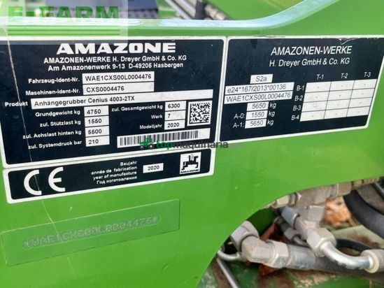 Grada de disco - Amazone - cenius 4003-2tx