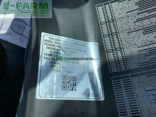 Tractor agrícola - Valtra - t235 versu tractor (st25946)