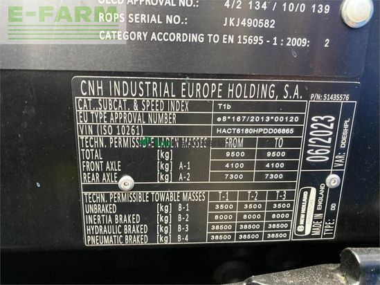 Tractor agrícola - New Holland - t6.180 dc methane power Methane Power