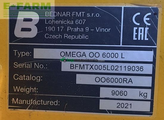 Sembradora - Bednar - omega 6000 l bj. 2021