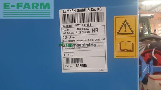 Sembradora - Lemken - solitair 9