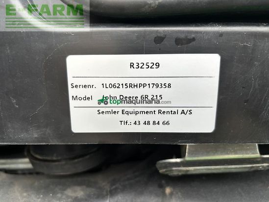 Tractor agrícola - John Deere - 6r 215