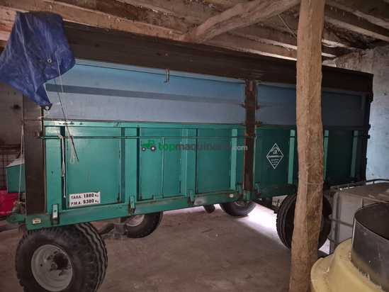 Remolque agrícola Cámara 7,5 T – 2 ejes – ITV en vigor