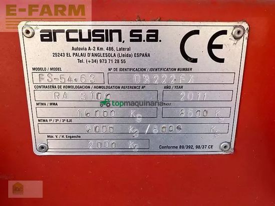 Remolqu agrícola - Arcusin - fs 54.63 auto stack
