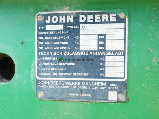 Tractor agrícola - John Deere - 6800