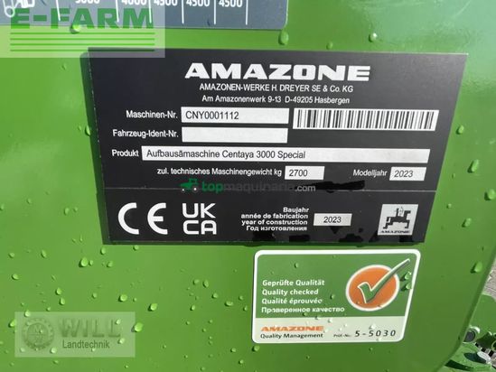 Combinado de siembra - Amazone - centaya 3000 spezial+ ke3002/190
