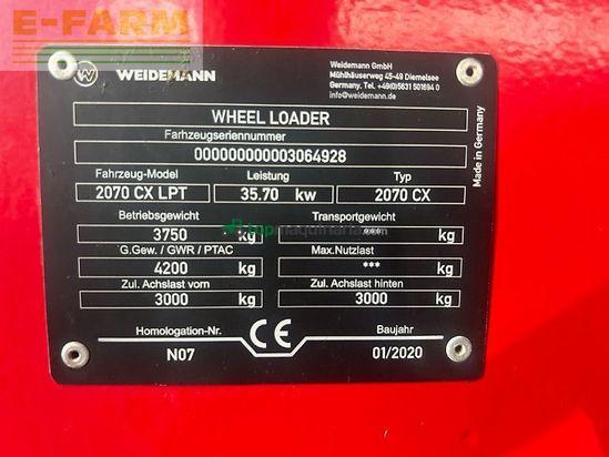 Minicargadora - Weidemann - 2070lpt