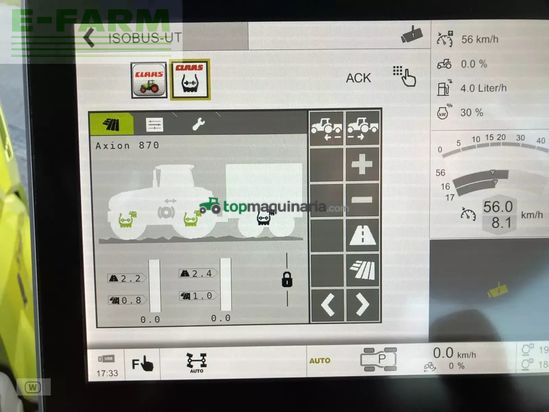 Tractor agrícola - Claas - axion 870 cmatic cebis CMATIC CEBIS