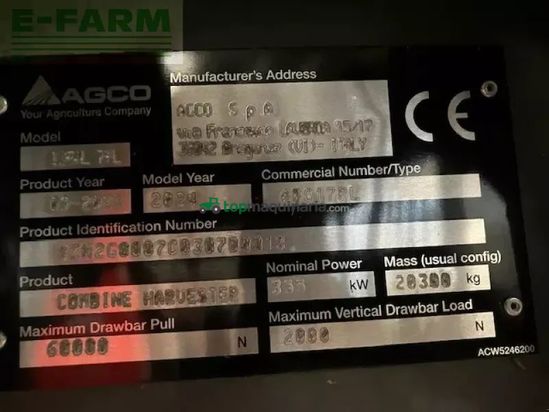 Cosechadora de Cereal - Massey Ferguson - ideal 7 pl