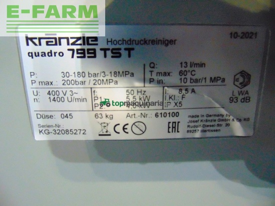 Riego - kränzle - quadro 799 tst