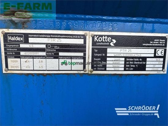 Cuba de purin - Kotte - ptr 25 | 18 meter