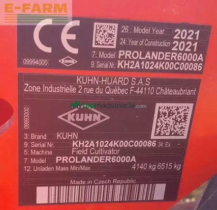 Cultivador - Kuhn - prolander 600