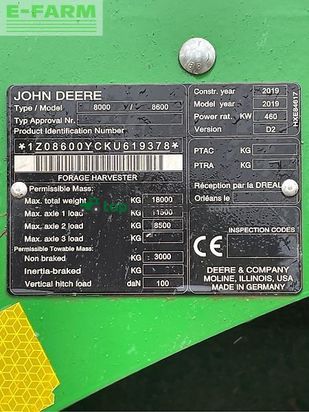 Cosechadora de Cereal - John Deere - 8600