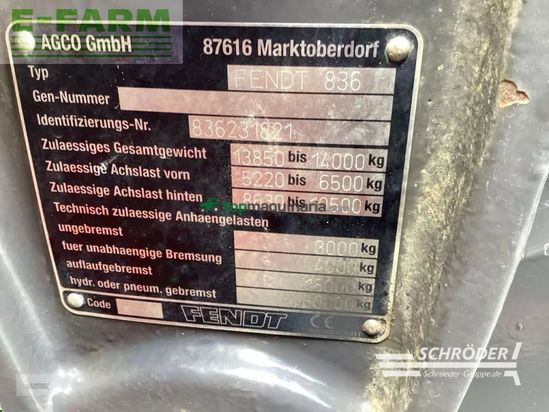 Tractor agrícola - Fendt - 828 scr profi plus