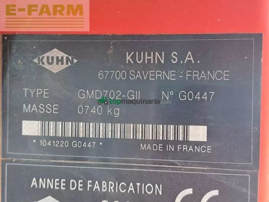 Cortacésped manual - Kuhn - gmd 702 gii
