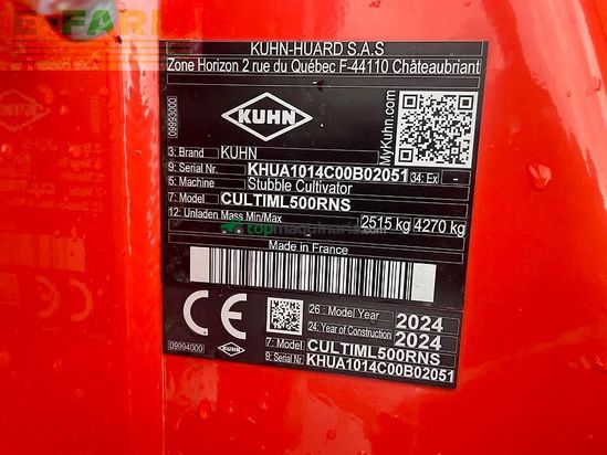 Cultivador - Kuhn - cultimer l 500 r