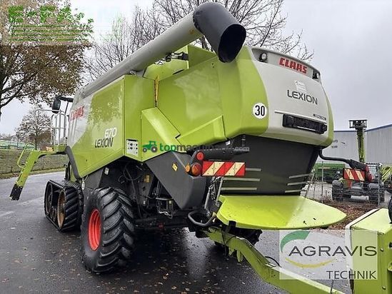 Cosechadora de Cereal - Claas - lexion 670 terra trac + sw v750 + tw