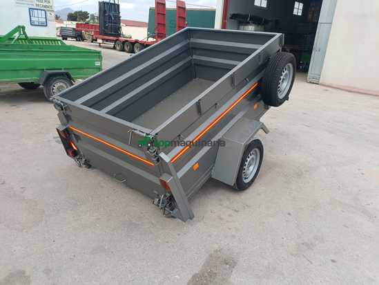 Remolque basculante por inercia con cabrestante 2000x1300x700