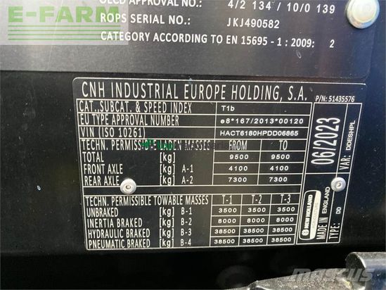 Tractor agrícola - New Holland - t6.180 dc methane power