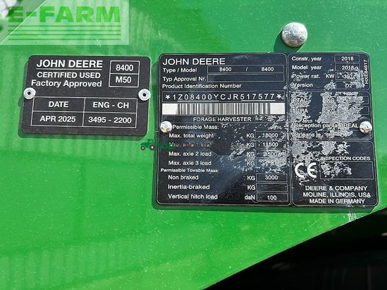 Cosechadora de Cereal - John Deere - 8400i premium used