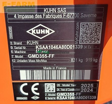 Cortacésped manual - Kuhn - gmd 355-ff