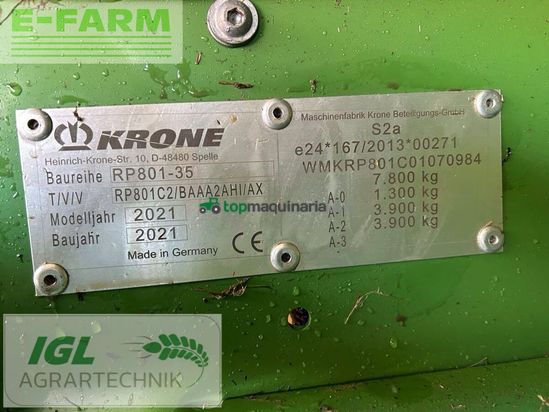 Empacadora gigant - Krone - comprima cv 150 plus (rp801-35)