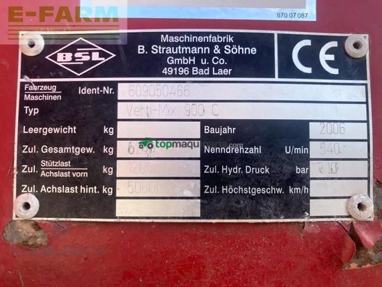 Remolqu esparcidor - Strautmann - vm 900 c