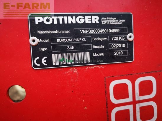 Cortacésped manual - Pöttinger - eurocat 316f