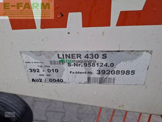 Rastrillo - Claas - liner 430 s