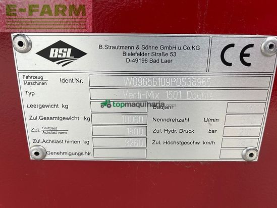 Remolqu esparcidor - Strautmann - vm 1501 d