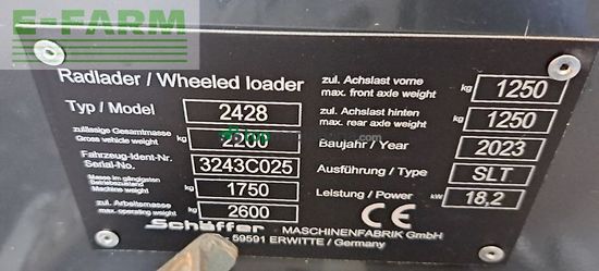 Minicargadora - Schaffer - 2428 slt mit fsd