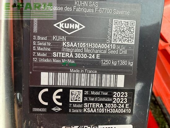 Sembradora - Kuhn - sitera 3030-24 e + hr3030
