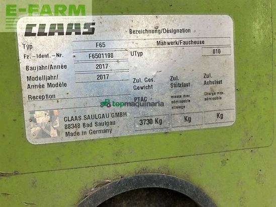 Cortacésped manual - Claas - gebr. mähwerk disco 9200 cas