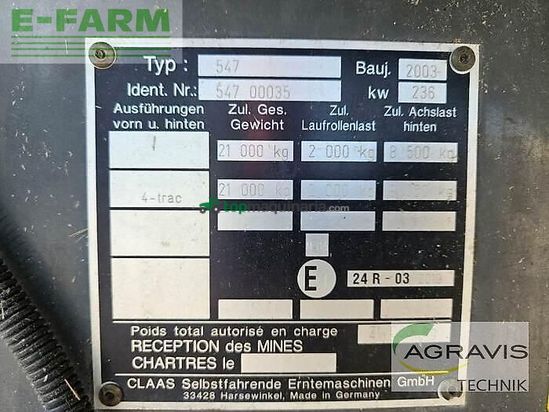 Cosechadora de Cereal - Claas - lexion 460 terra trac