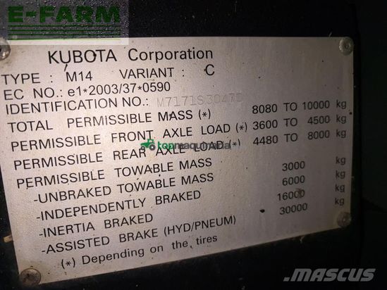 Tractor agrícola - Kubota - m7171 k access