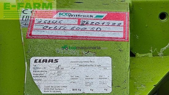 Cabezal - Claas - orbis 600 sd