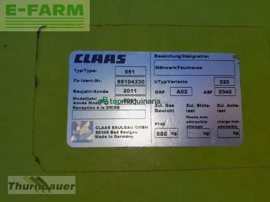 Cortacésped manual - Claas - disco 3050 fc