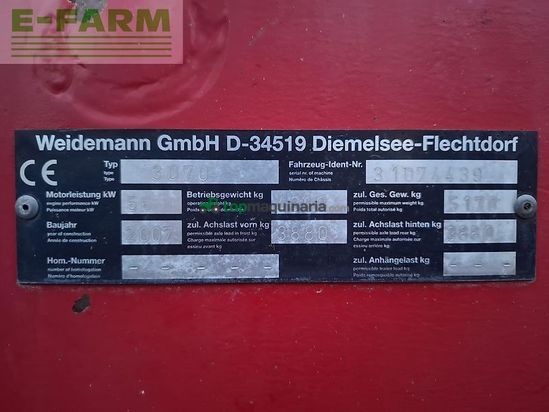 Minicargadora - Weidemann - 3070 lp cx80