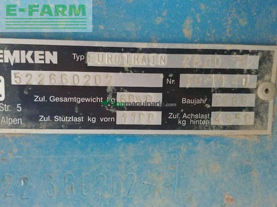 Atomizador - Lemken - eurotrain 2600 tc
