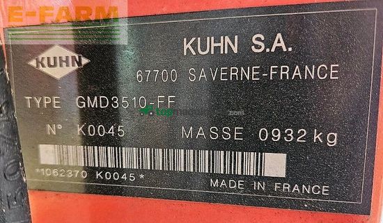Cortacésped manual - Kuhn - mähwerk gmd 3510 ff