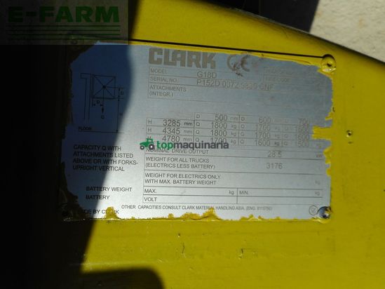 Elevadora - Clark - g18d ( triplexfreihubmast 4,78m ) + ss + ls