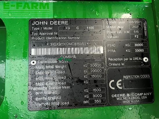Cosechadora de Cereal - John Deere - x9-1100