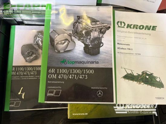 Cosechadora de Cereal - Krone - big x 630 + easyflow + xcollect 750-3