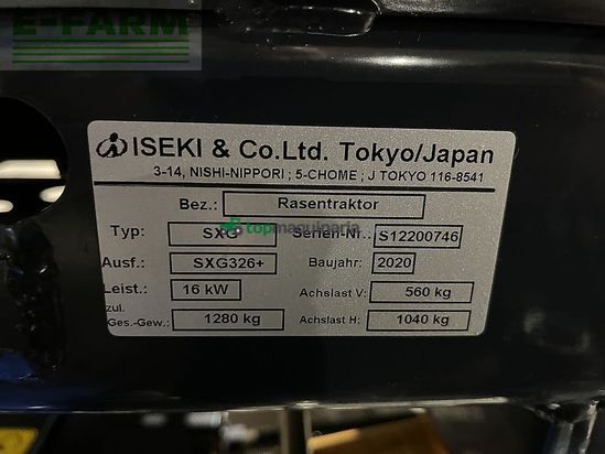 Tractor agrícola - Iseki - sgx 326 + mit hochentleerung dieselmotor