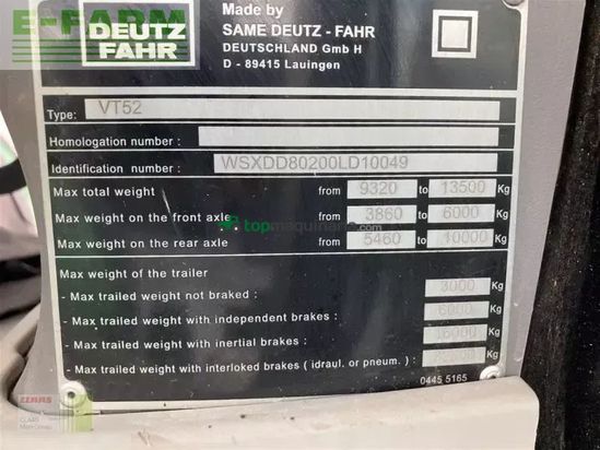 Tractor agrícola - Deutz-Fahr - agrotron 7250 ttv mit rtk TTV