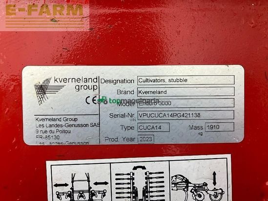 Cultivador - Kverneland - enduro 3000 triflex