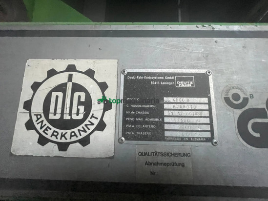 Cosechadora de Cereal DEUTZ FAHR 4060 Topliner