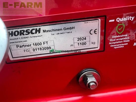 Sembradora - Horsch - partner 1600 ft
