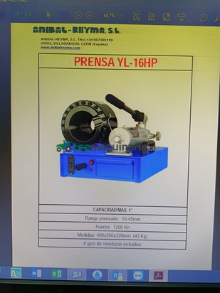 PROMOCIÓN: MAQUINA PRENSAR LATIGUILLOS PORTÁTIL